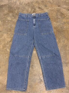 Velvet by Graham & Spencer Farah Denim Barrel Curved Leg Utility Jeans Womens 8